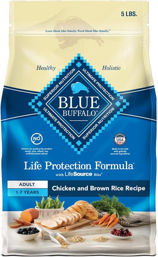 Blue Buffalo Life Protection Dog Food – Chicken & Brown Rice, 5 lb