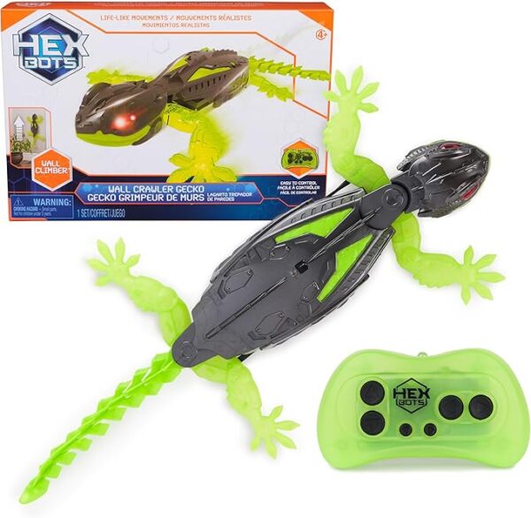 HEX BOTS Wall Crawler Gecko – Remote Control Robot Toy